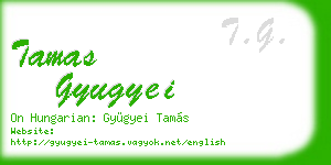 tamas gyugyei business card